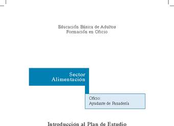 Educación Jóvenes y Adultos - EB - Formación en oficios - Nivel 2 y/o 3 - Ayudante de panadería