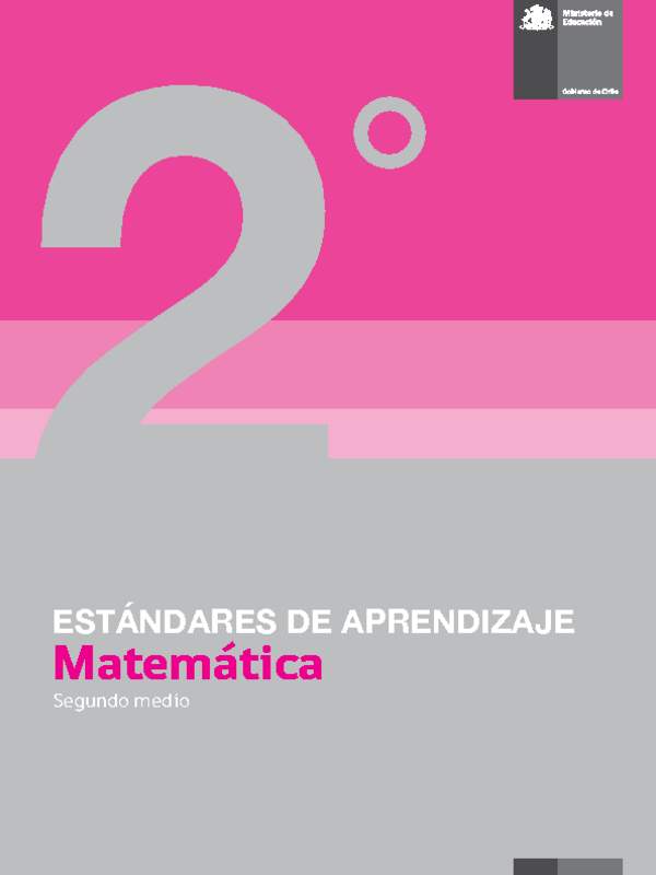 Estándares de Aprendizaje Matemática 2° medio