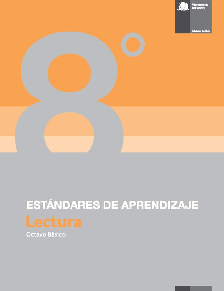 Estándares de Aprendizaje Lectura 8º básico