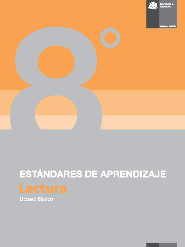 Estándares de Aprendizaje Lectura 8º básico