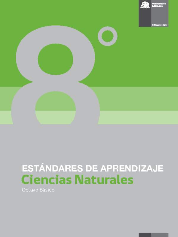 Estándares de Aprendizaje Ciencias Naturales 8° básico