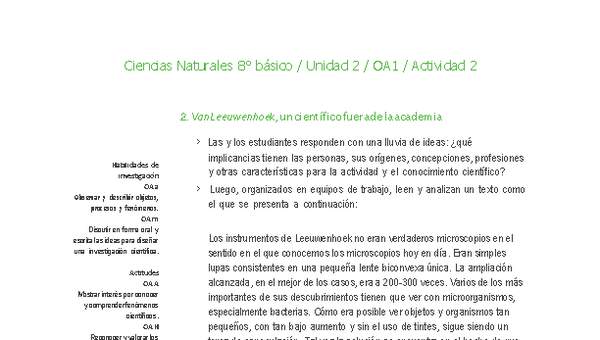 Ciencias Naturales 8° básico-Unidad 2-OA1-Actividad 2