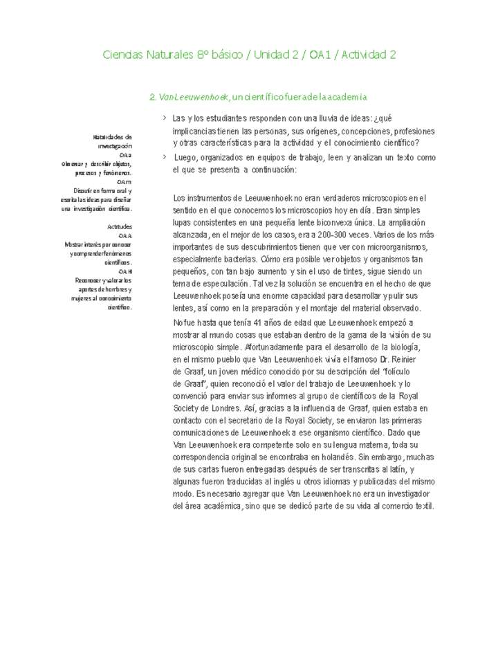 Ciencias Naturales 8° básico-Unidad 2-OA1-Actividad 2