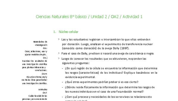 Ciencias Naturales 8° básico-Unidad 2-OA2-Actividad 1