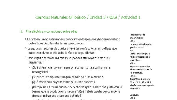 Ciencias Naturales 8° básico-Unidad 3-OA9-Actividad 1