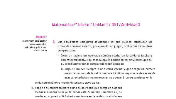 Matemática 7° básico -Unidad 1-OA 1-Actividad 3