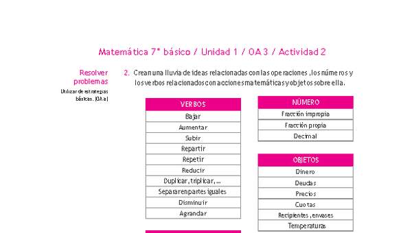 Matemática 7° básico -Unidad 1-OA 3-Actividad 2