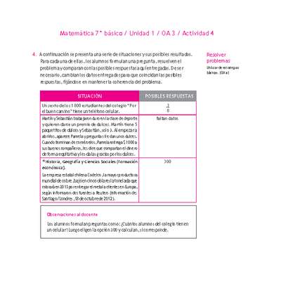 Matemática 7° básico -Unidad 1-OA 3-Actividad 4