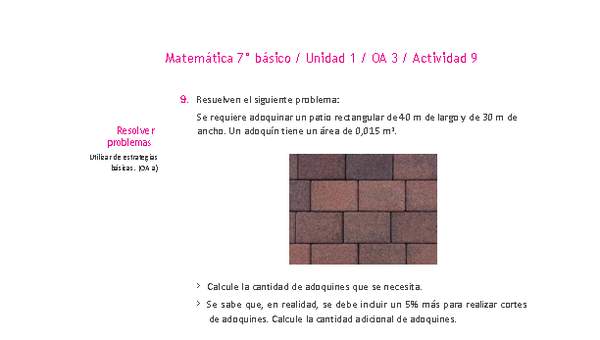 Matemática 7° básico -Unidad 1-OA 3-Actividad 9