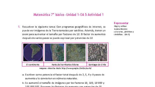 Matemática 7° básico -Unidad 1-OA 5-Actividad 1