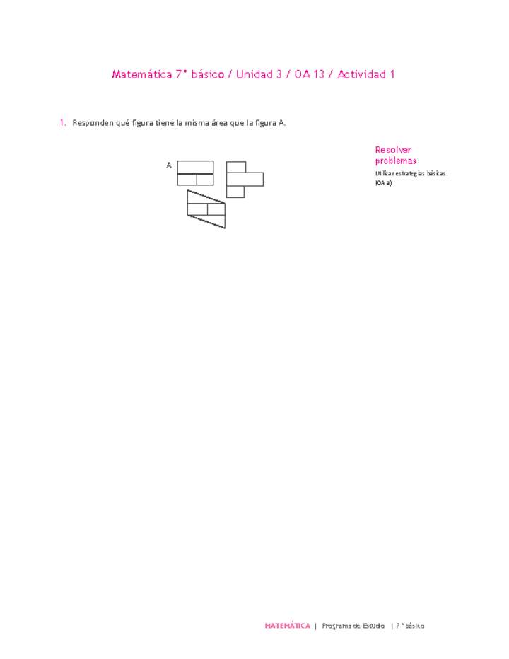 Matemática 7° básico -Unidad 3-OA 13-Actividad 1