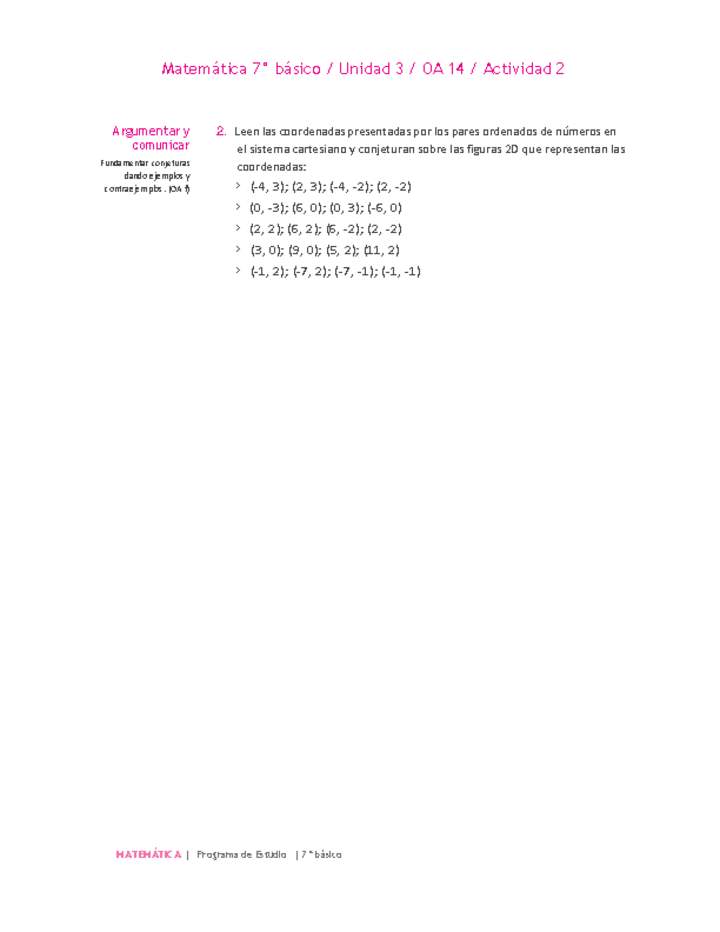 Matemática 7° básico -Unidad 3-OA 14-Actividad 2