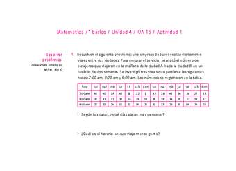 Matemática 7° básico -Unidad 4-OA 15-Actividad 1