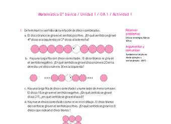Matemática 8° básico -Unidad 1-OA 1-Actividad 1