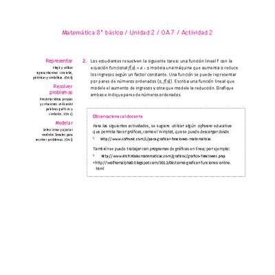 Matemática 8° básico -Unidad 2-OA 7-Actividad 2