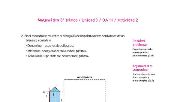 Matemática 8° básico -Unidad 3-OA 11-Actividad 2