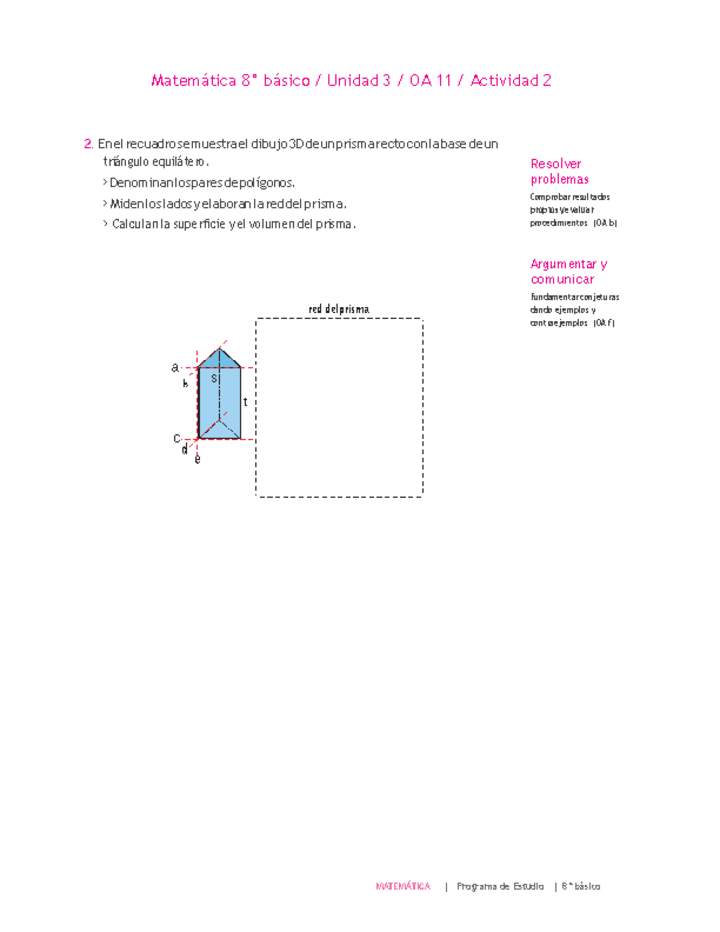 Matemática 8° básico -Unidad 3-OA 11-Actividad 2