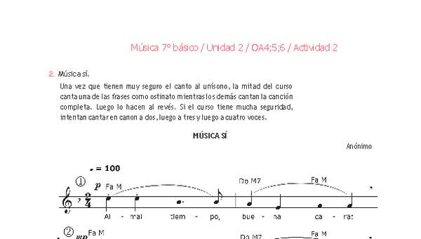 Música 7° básico-Unidad 2-OA4;5;6-Actividad 2