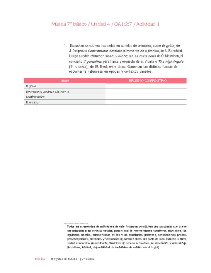 Música 7° básico-Unidad 4-OA1;2;7-Actividad 1