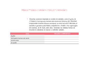 Música 7° básico-Unidad 4-OA1;2;7-Actividad 1