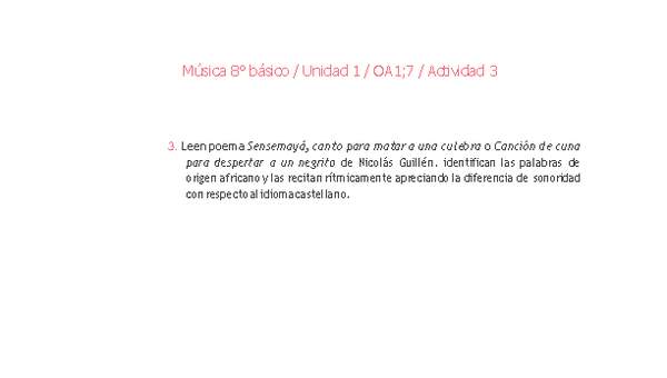 Música 8° básico-Unidad 1-OA1;7-Actividad 3