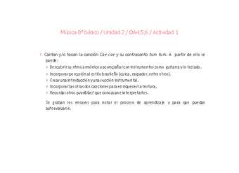 Música 8° básico-Unidad 2-OA4;5;6-Actividad 1