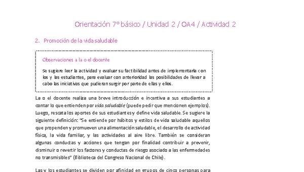 Orientación 7° básico-Unidad 2-OA4-Actividad 2