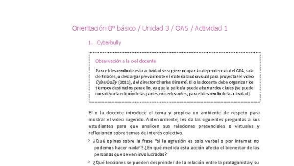 Orientación 8° básico-Unidad 3-OA5-Actividad 1