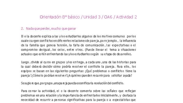 Orientación 8° básico-Unidad 3-OA6-Actividad 2