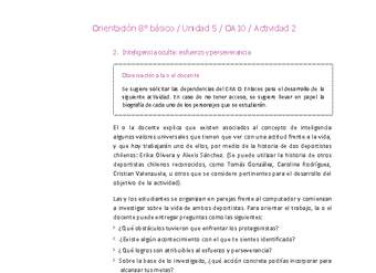 Orientación 8° básico-Unidad 5-OA10-Actividad 2