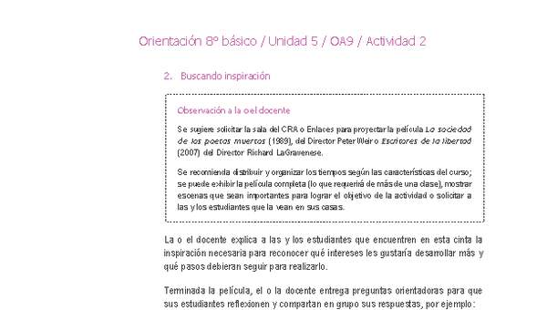 Orientación 8° básico-Unidad 5-OA9-Actividad 2