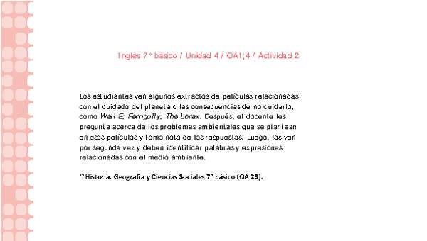 Inglés 7° básico-Unidad 4-OA1;4-Actividad 2