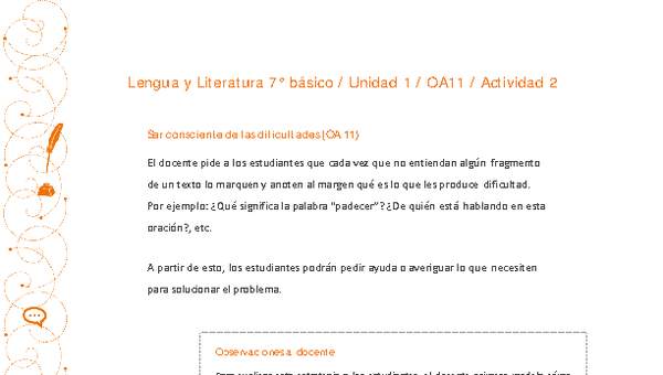 Lengua y Literatura 7° básico-Unidad 1-OA11-Actividad 2