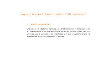 Lengua y Literatura 7° básico-Unidad 1-OA2-Actividad 1