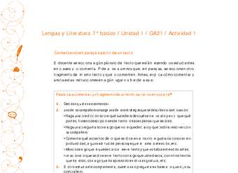 Lengua y Literatura 7° básico-Unidad 1-OA21-Actividad 1
