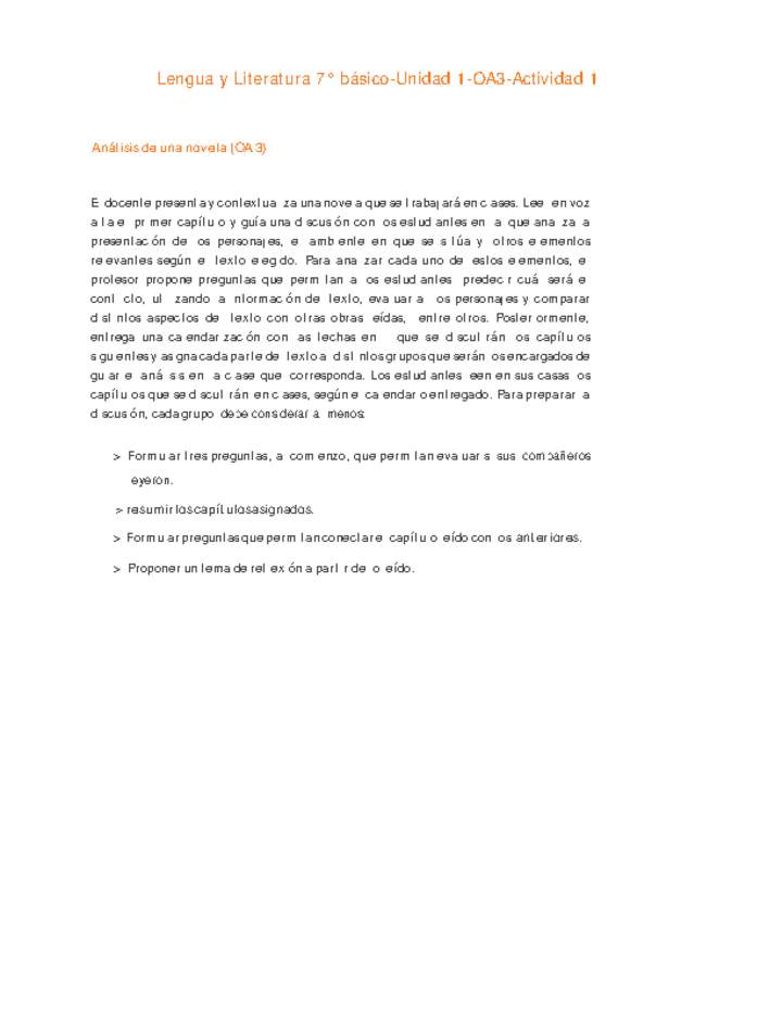 Lengua y Literatura 7° básico-Unidad 1-OA3-Actividad 1