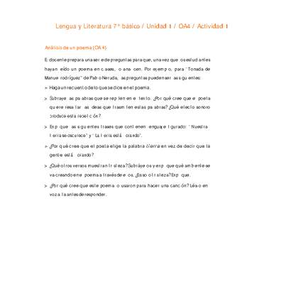 Lengua y Literatura 7° básico-Unidad 1-OA4-Actividad 1