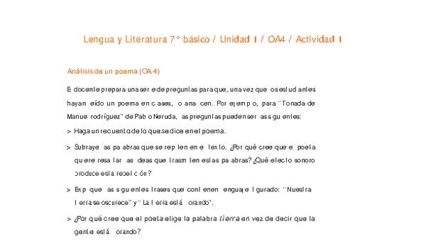 Lengua y Literatura 7° básico-Unidad 1-OA4-Actividad 1