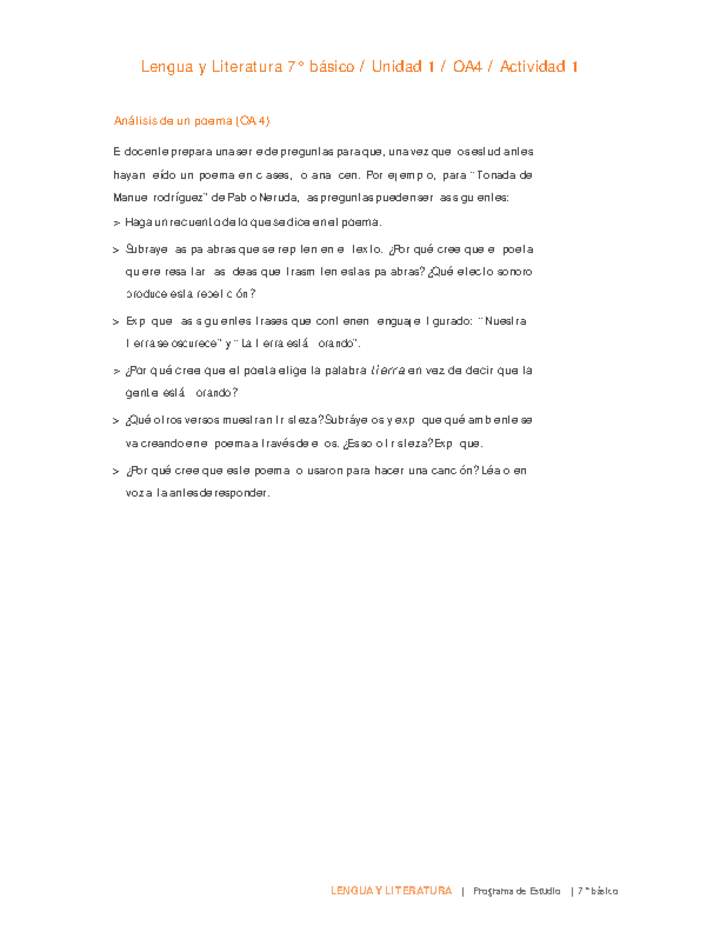 Lengua y Literatura 7° básico-Unidad 1-OA4-Actividad 1
