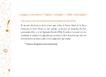 Lengua y Literatura 7° básico-Unidad 1-OA8-Actividad 2