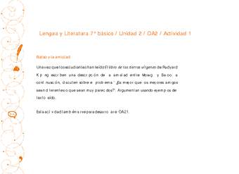 Lengua y Literatura 7° básico-Unidad 2-OA2-Actividad 1