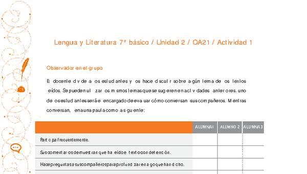 Lengua y Literatura 7° básico-Unidad 2-OA21-Actividad 1