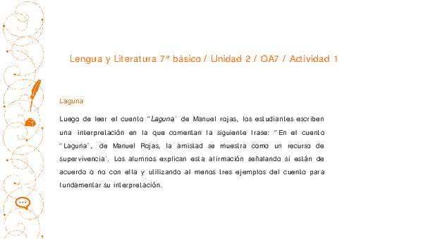 Lengua y Literatura 7° básico-Unidad 2-OA7-Actividad 1