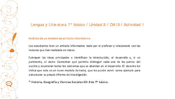 Lengua y Literatura 7° básico-Unidad 3-OA13-Actividad 1