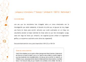 Lengua y Literatura 7° básico-Unidad 3-OA15-Actividad 1