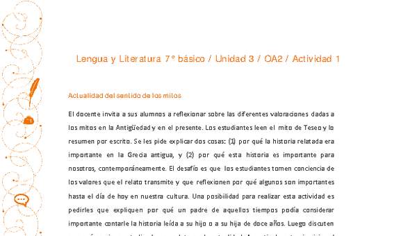 Lengua y Literatura 7° básico-Unidad 3-OA2-Actividad 1