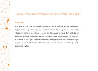 Lengua y Literatura 7° básico-Unidad 3-OA22-Actividad 1