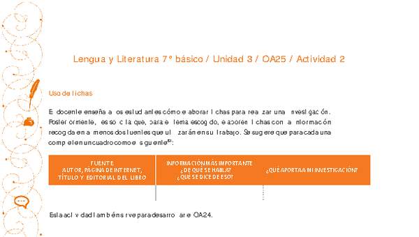 Lengua y Literatura 7° básico-Unidad 3-OA25-Actividad 2