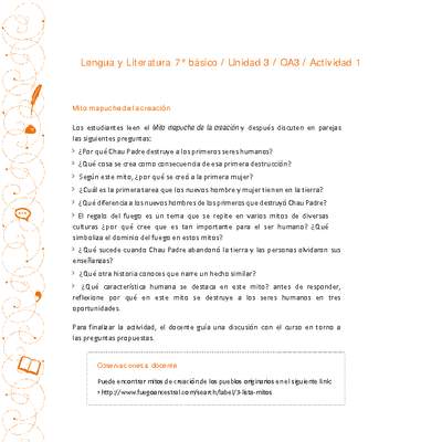 Lengua y Literatura 7° básico-Unidad 3-OA3-Actividad 1