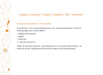 Lengua y Literatura 7° básico-Unidad 3-OA7-Actividad 1